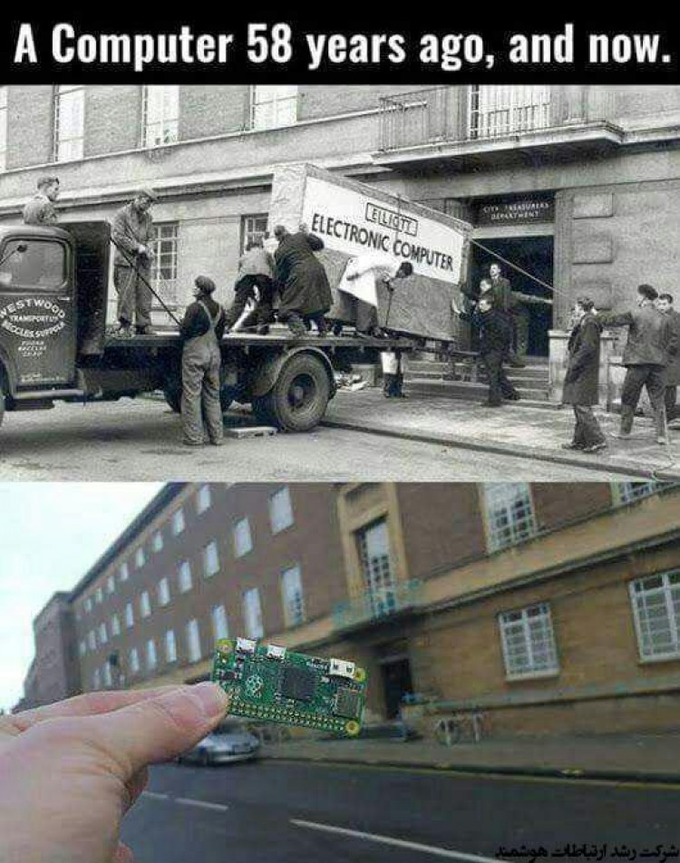 مقایسه سایز کامپیوتر در 58 سال پیش با زمان حال!